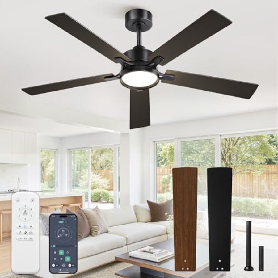 Smart Ceiling Fan - Ceiling Fan with Lights and Remote,