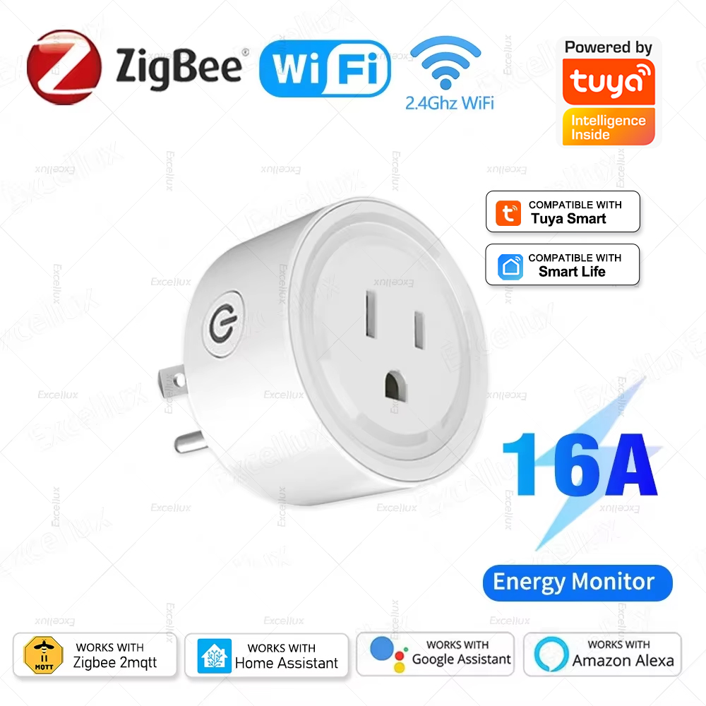 Smart Wall Socket - Tuya WiFi Or Zigbee Smart Socket