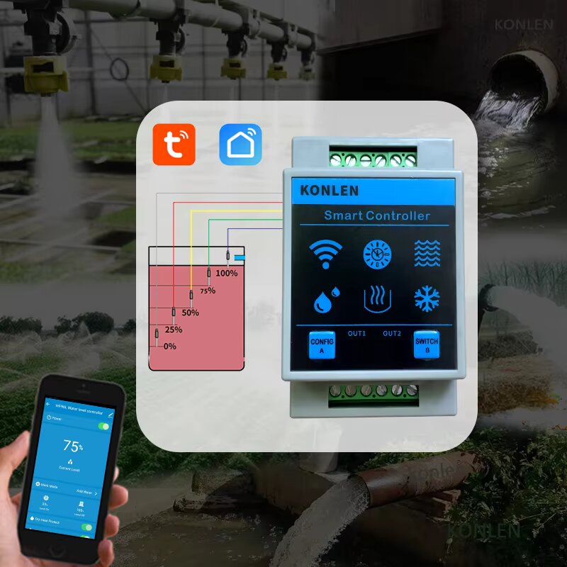 Smart Home Water Level Sensor - Tuya Water Level Sensor WIFI Controller