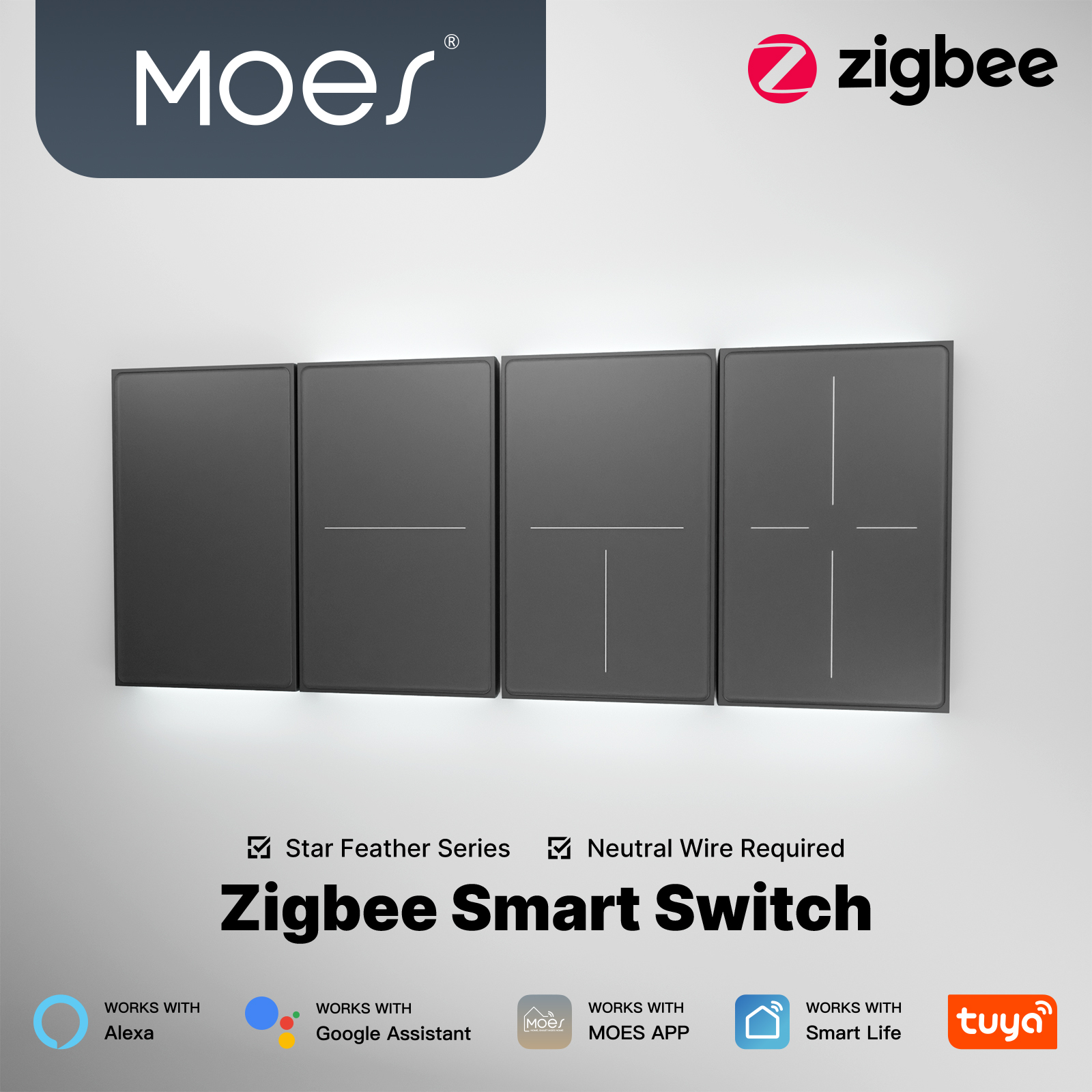 Smart Home Hub Ikea - MOES Star Feather Tuya ZigBee Smart