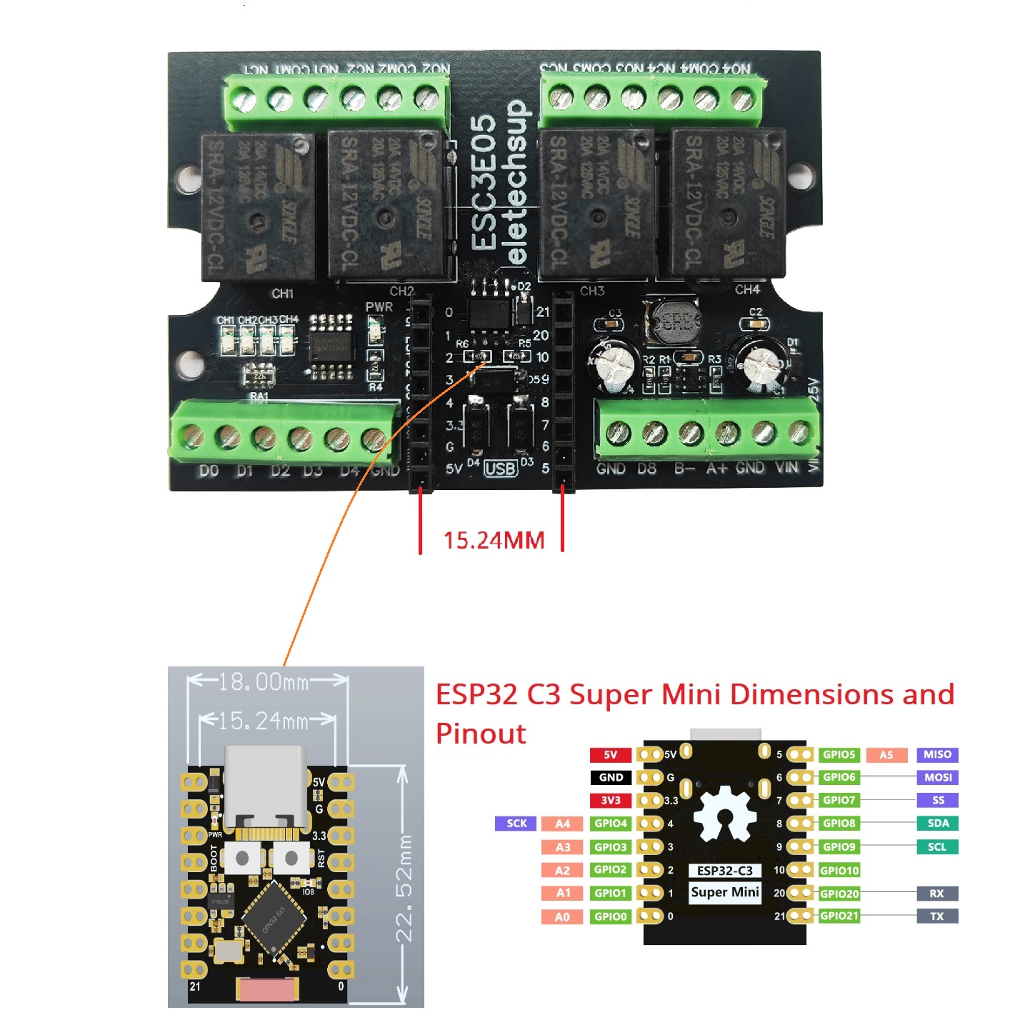 ESP32-C3 WiFi BLE RS485 4 Rela - Smart Home With Plc บทวิจารณ์และราคา