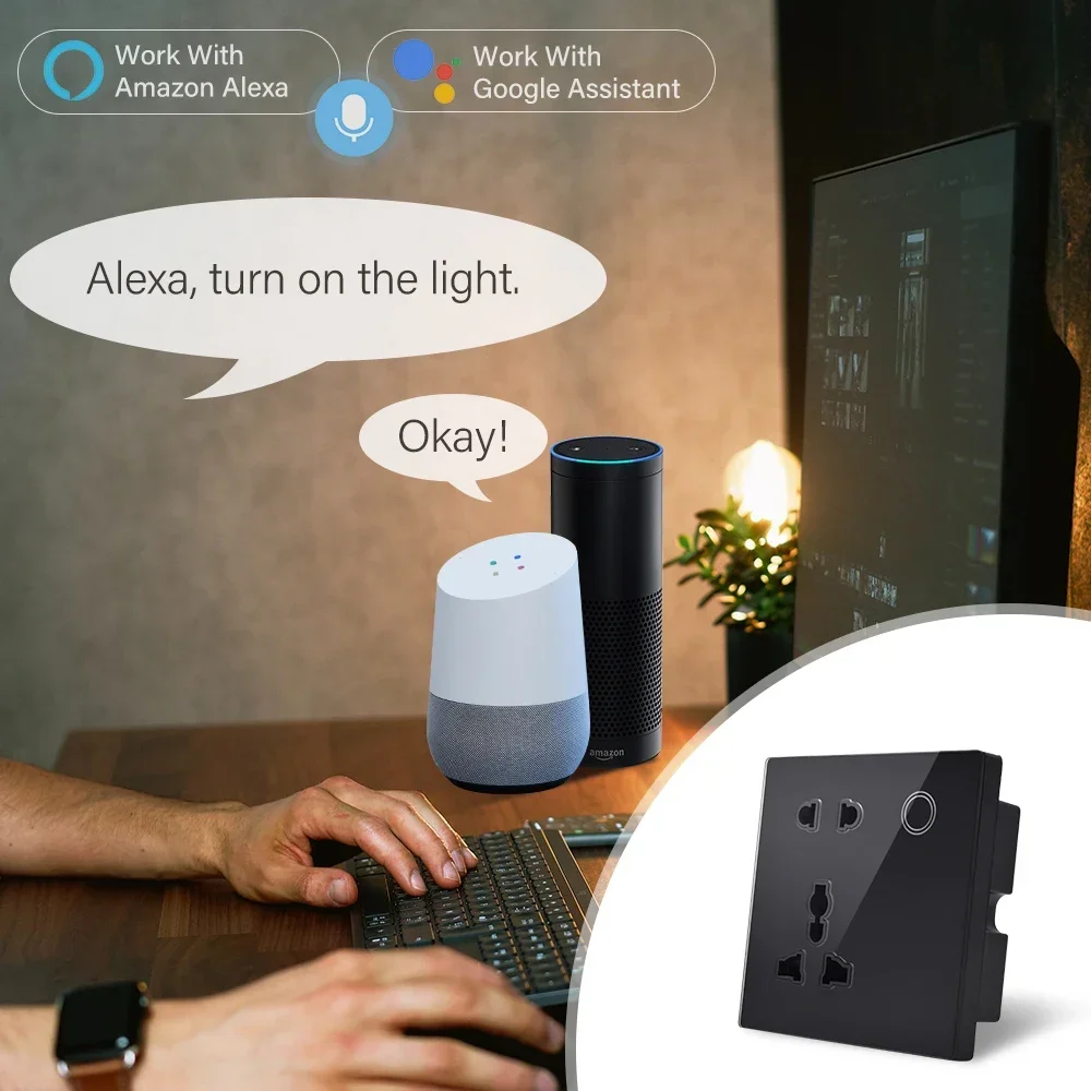 Customized Smart WiFi Wall Soc - Smart Wall Socket บทวิจารณ์และราคา