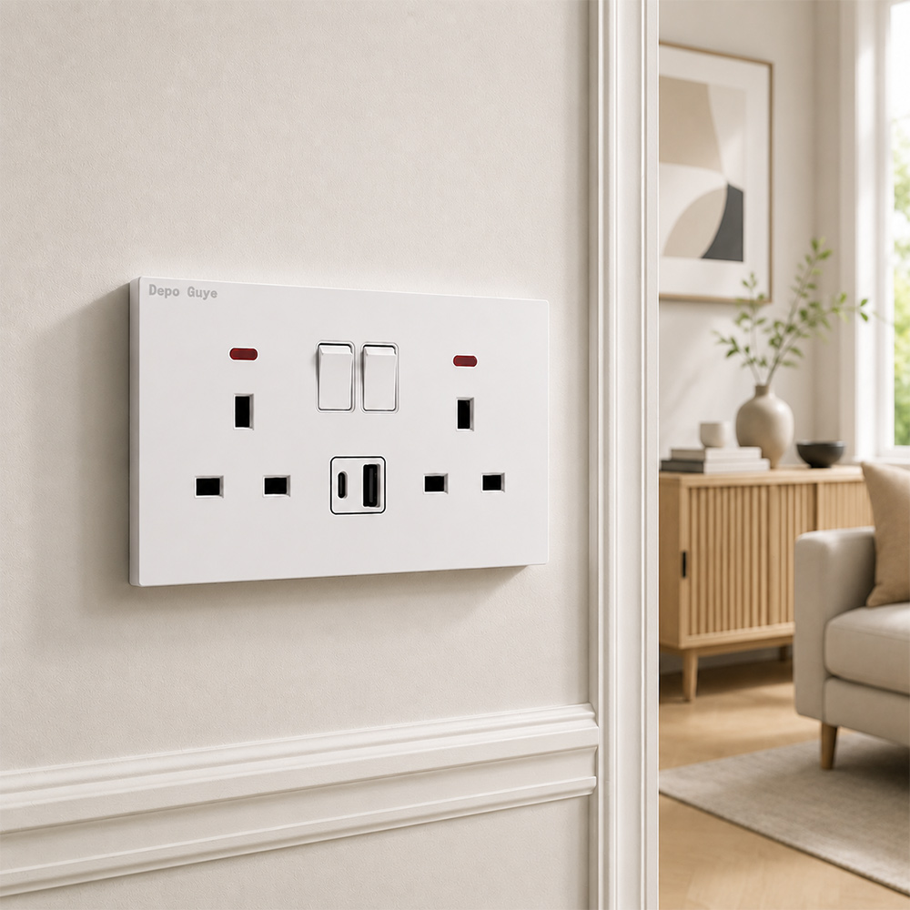 UK Standard Power Socket 13A Q - Smart Wall Socket บทวิจารณ์และราคา