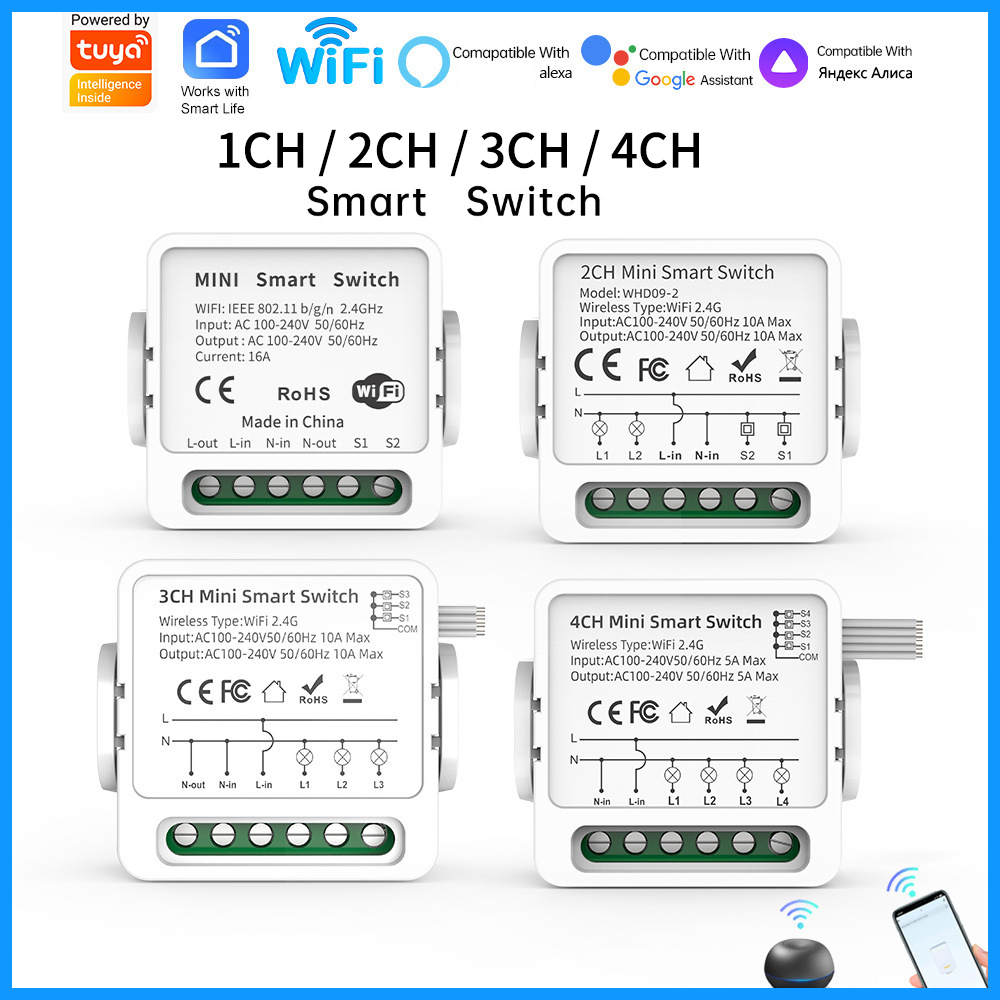 Tuya WiFi Smart Switch 1/2/3/4 - Tuya Smart Switch บทวิจารณ์และราคา