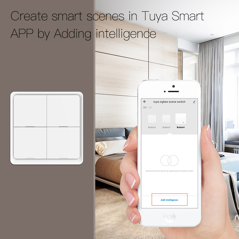 MOES ZigBee Wireless 12 Scene  - Tuya Smart Switch บทวิจารณ์และราคา