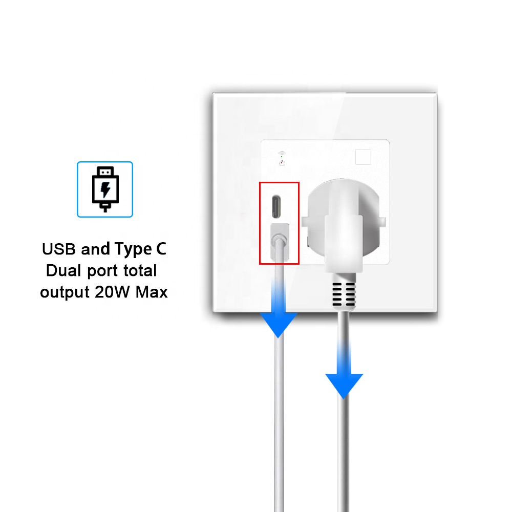 New Smart Home Wall Socket EU  - Smart Wall Socket บทวิจารณ์และราคา