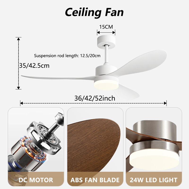 36/42/52 Inch Ceiling Fan Indu - Smart Ceiling Fan บทวิจารณ์และราคา