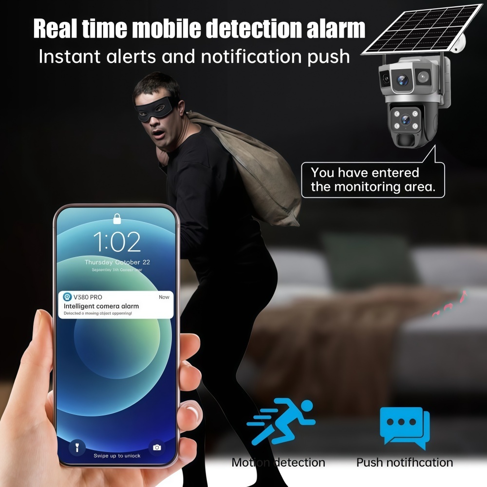 4G Camera Outdoor Solar Survei - Smart Home Cctv Camera บทวิจารณ์และราคา