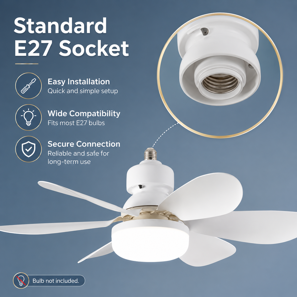 E27 base household silent ceil - Smart Ceiling Fan บทวิจารณ์และราคา