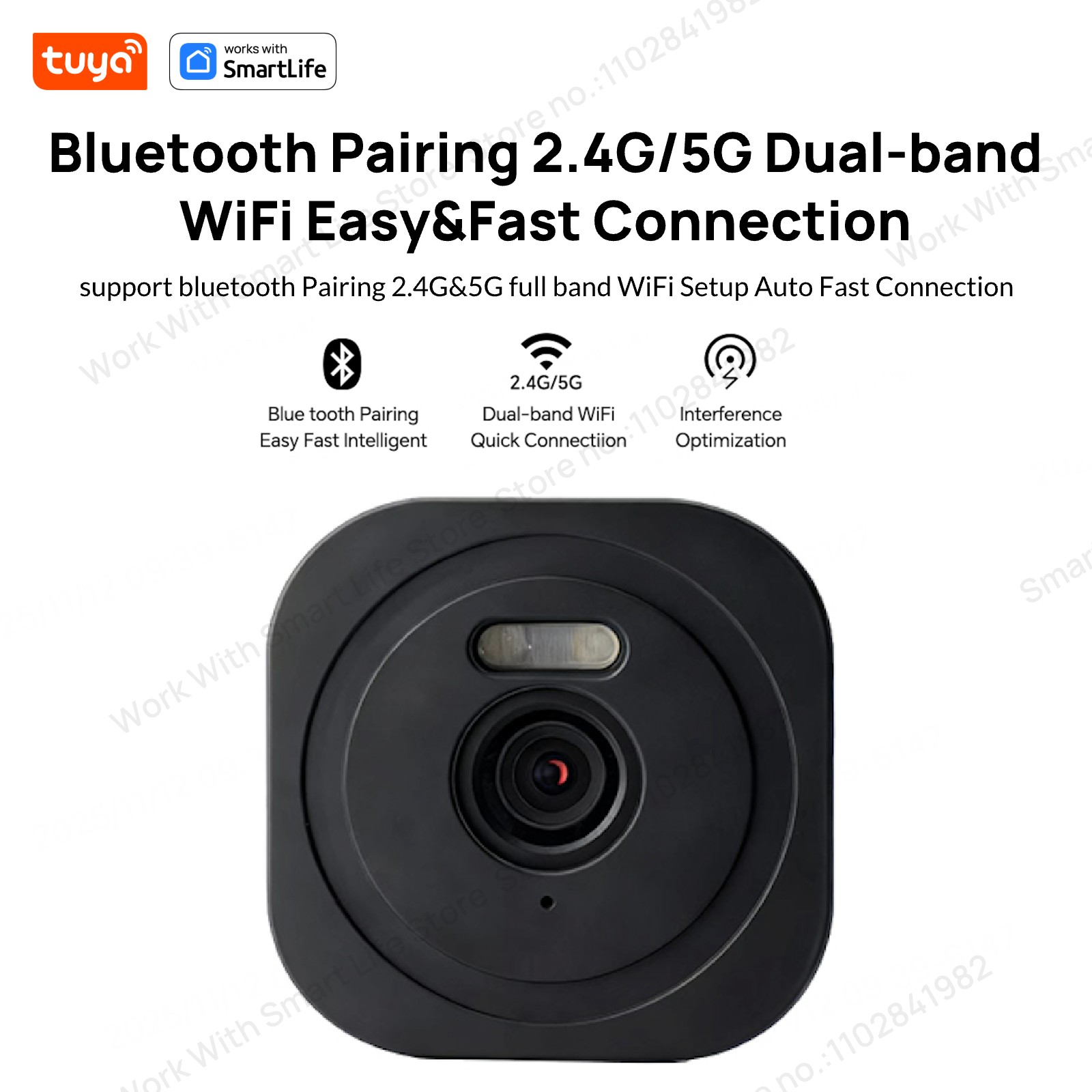 3MP 2K Tuya Window Camera,2.4G - Smart Home Cctv Camera บทวิจารณ์และราคา