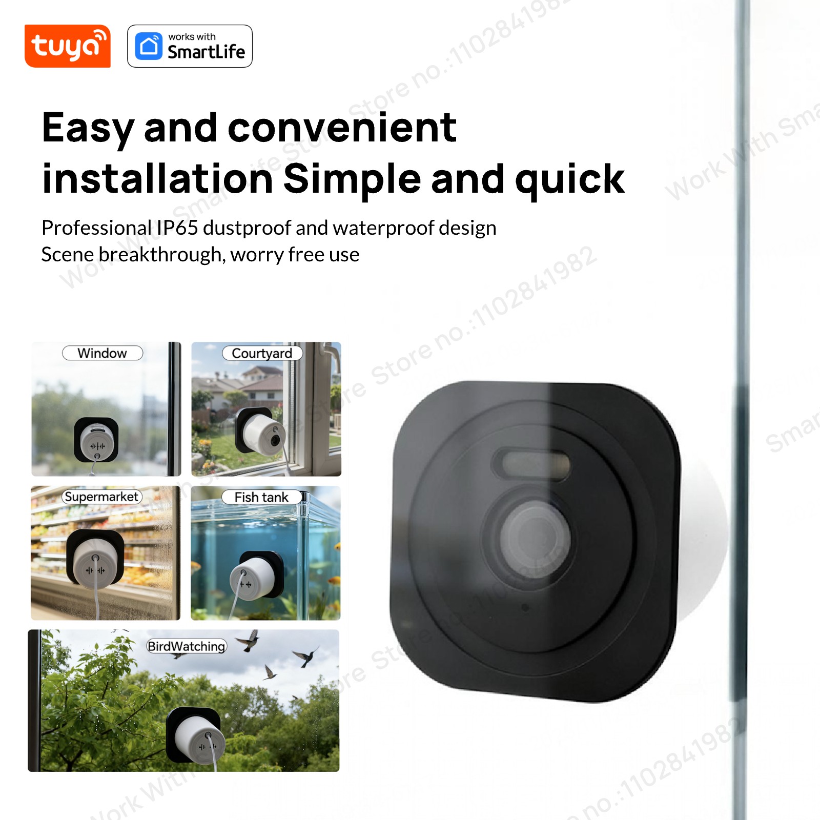 3MP 2K Tuya Window Camera,2.4G - Smart Home Cctv Camera บทวิจารณ์และราคา