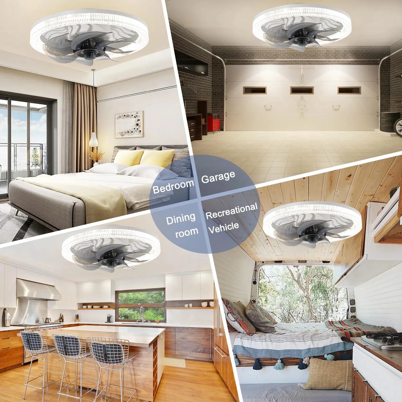 Smart LED Ceiling Fan Light wi - Smart Ceiling Fan บทวิจารณ์และราคา