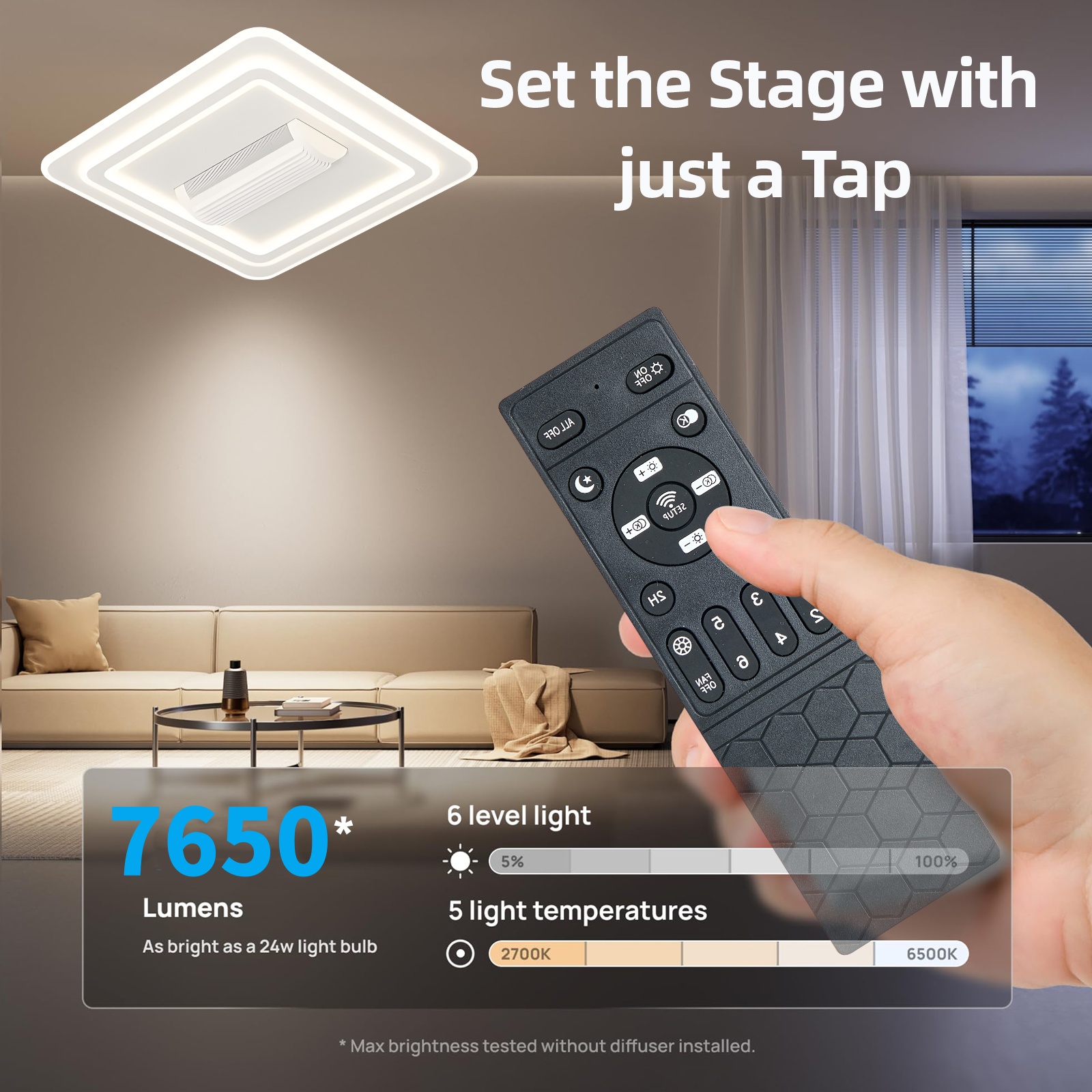 Modern Ceiling Fan with Light  - Smart Home Ventilation บทวิจารณ์และราคา