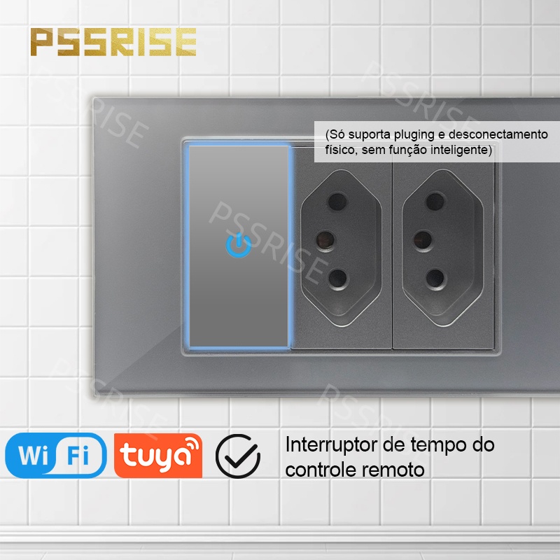 PSSRISE Grey Glass Full-paddle - Smart Wall Socket บทวิจารณ์และราคา