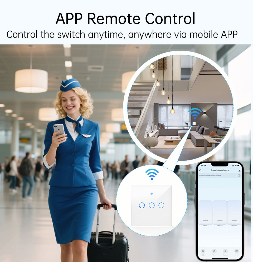 WiFi RF 433mhz Touch Wall Ligh - Tuya Smart Switch บทวิจารณ์และราคา