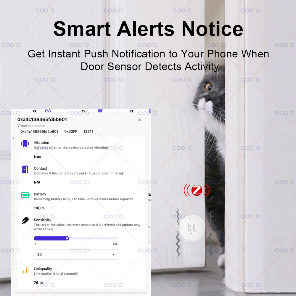 ZigBee 3.0 Vibration Sensor Re - Smart Home Setup บทวิจารณ์และราคา