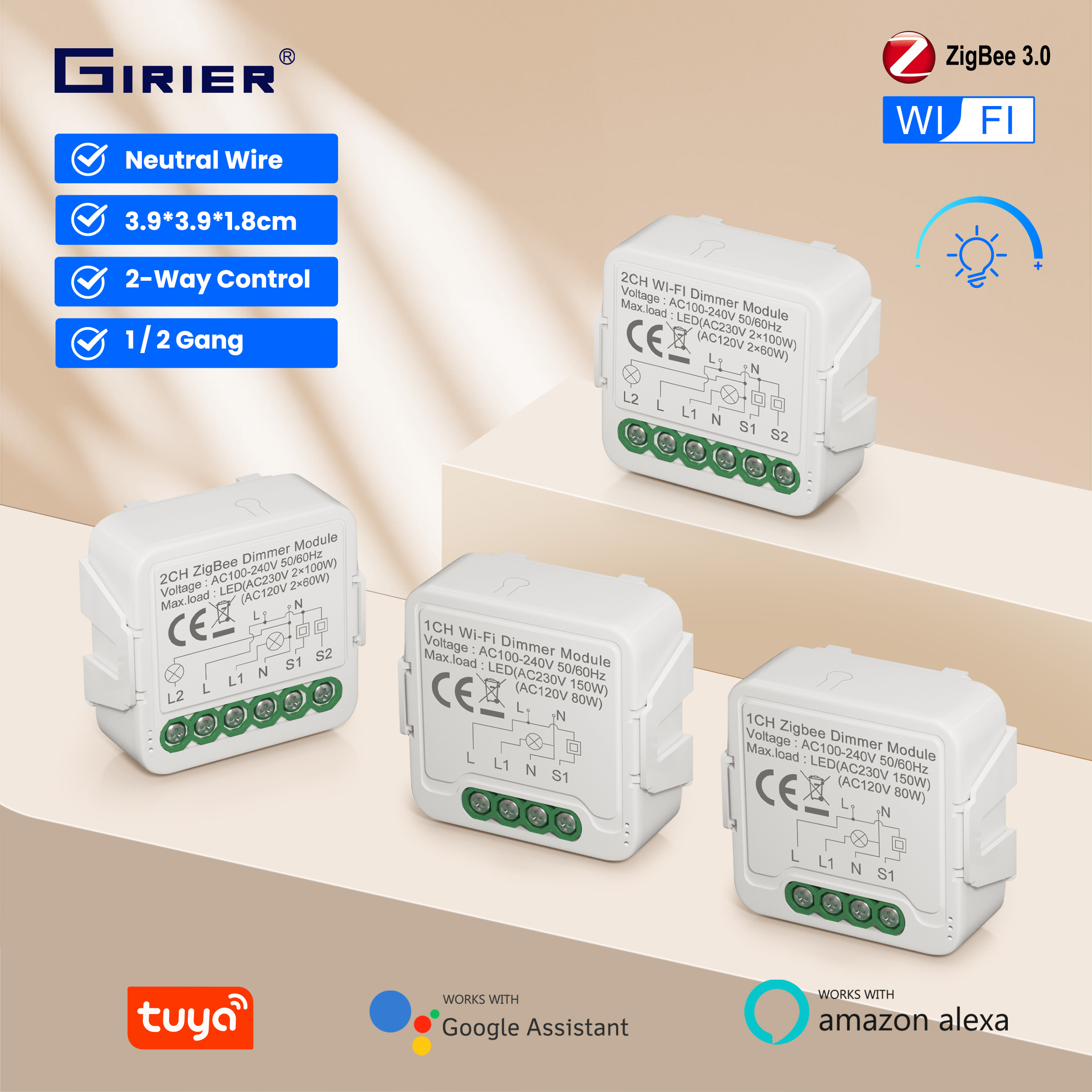 GIRIER Tuya Smart WiFi ZigBee  - Tuya Smart Switch บทวิจารณ์และราคา