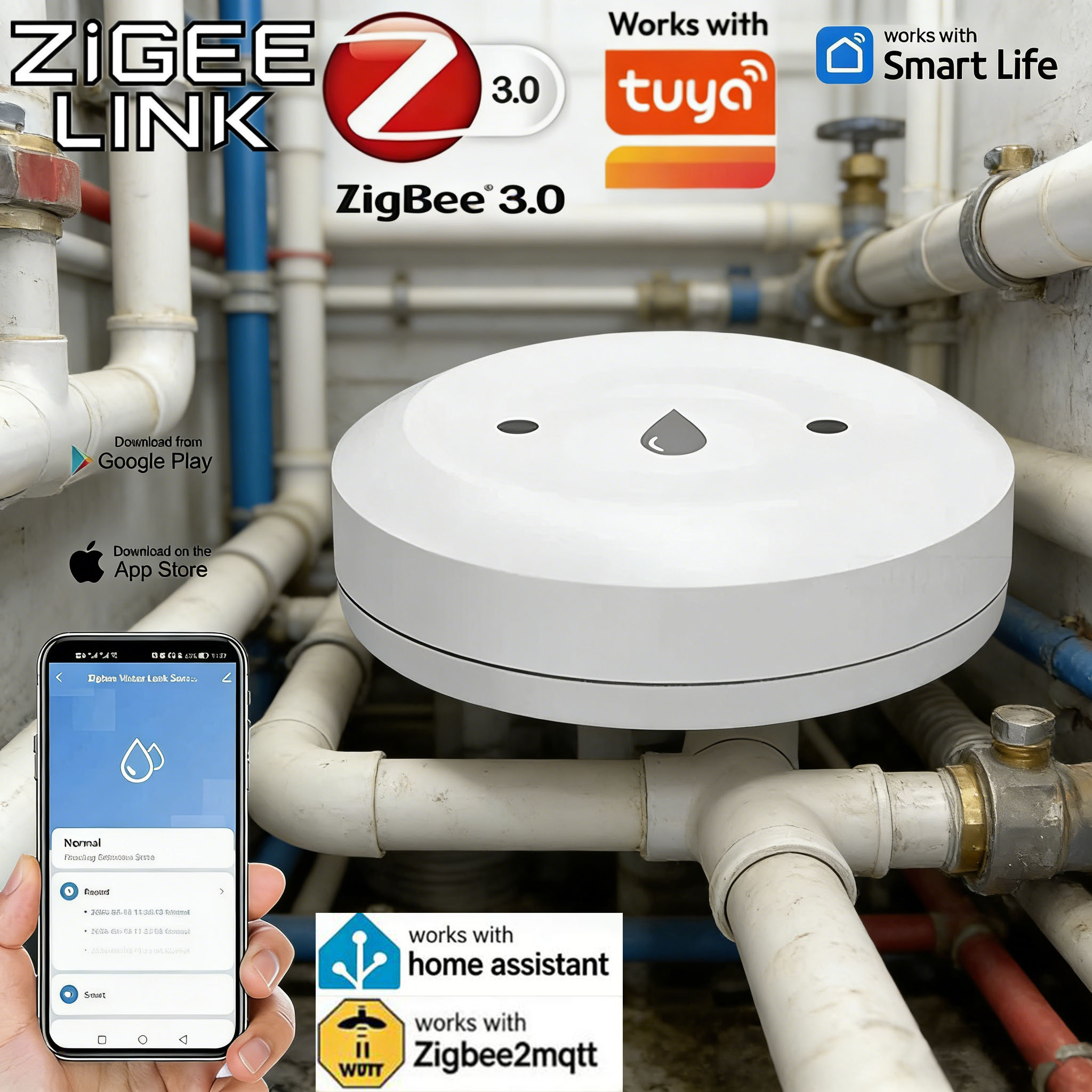 For Tuya Zigbee Smart Water Le - Smart Home Water Level Sensor บทวิจารณ์และราคา