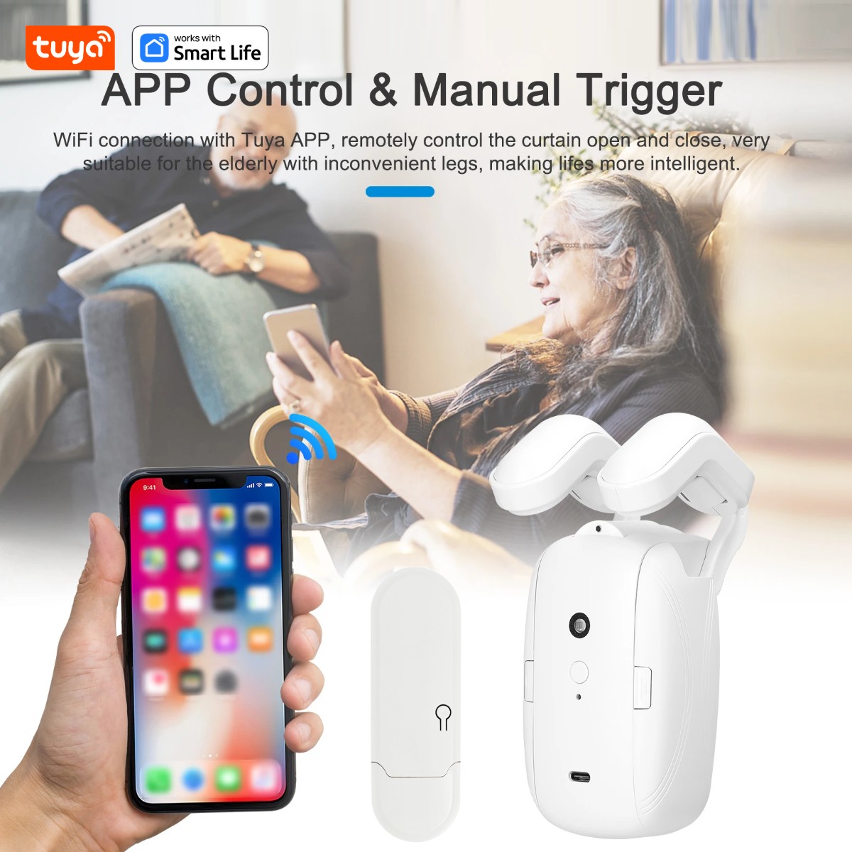 1/2PCS Tuya Smart WiFi Curtain - Smart Home Vimar บทวิจารณ์และราคา
