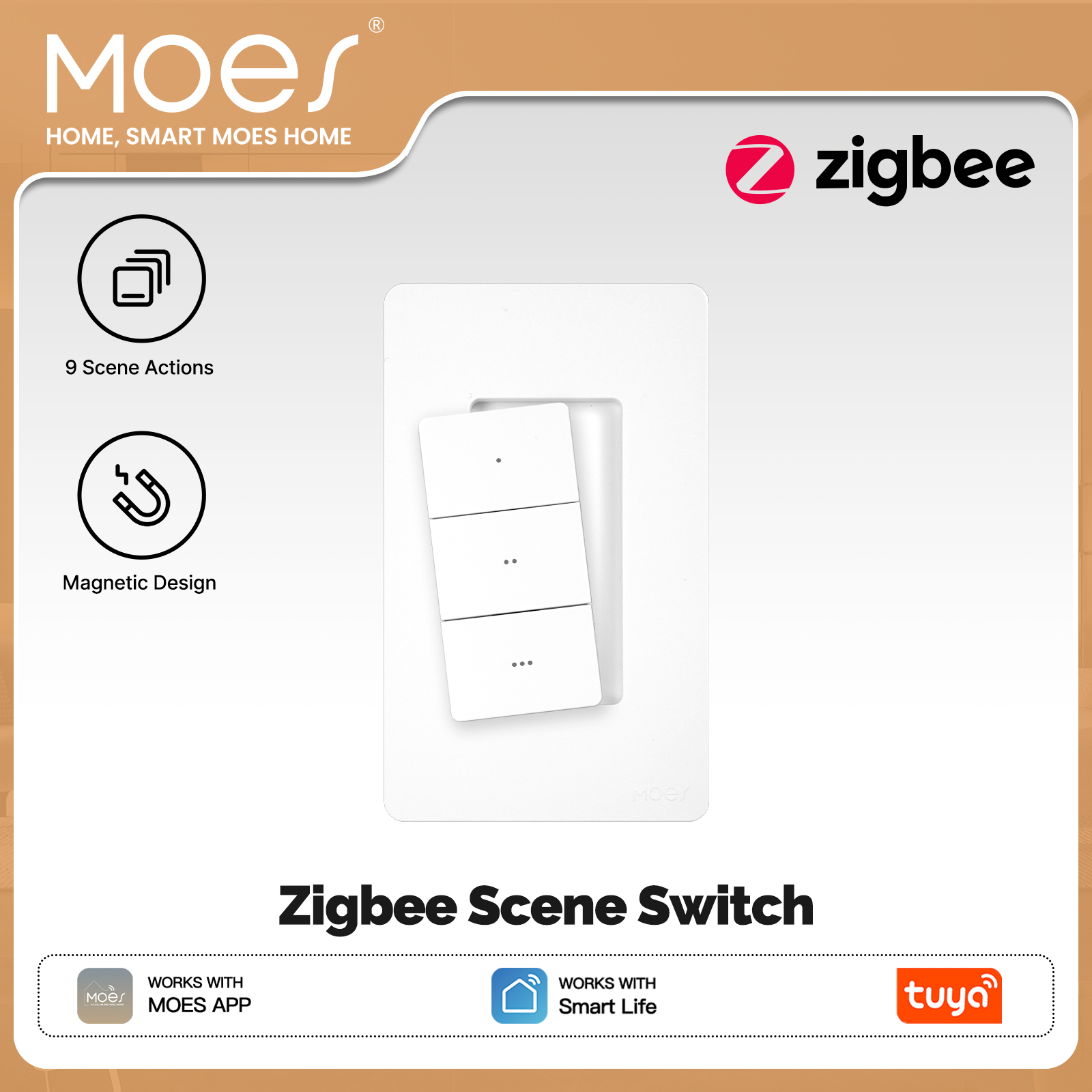 MOES Tuya Zigbee Smart Wireles - Tuya Smart Switch บทวิจารณ์และราคา