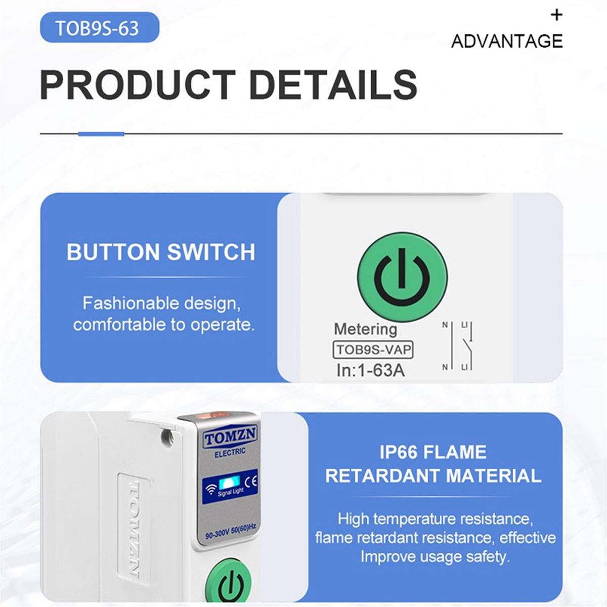 ABMO  TOB9S-VAP TUYA 63A 1P+N  - Tuya Smart Switch บทวิจารณ์และราคา