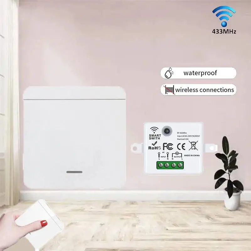 RF 433MHz Wireless Wall Switch - Smart Home Ventilation บทวิจารณ์และราคา