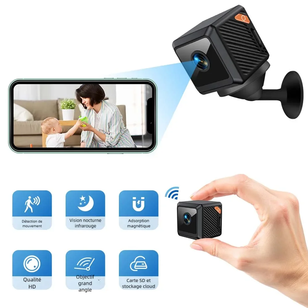 W02 1080P mini security protec - Smart Home Cctv Camera บทวิจารณ์และราคา