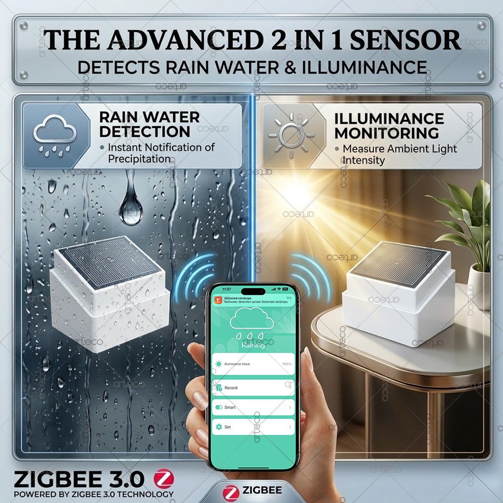 Smart Zigbee 3.0 Rain Drop Sen - Smart Home Setup บทวิจารณ์และราคา