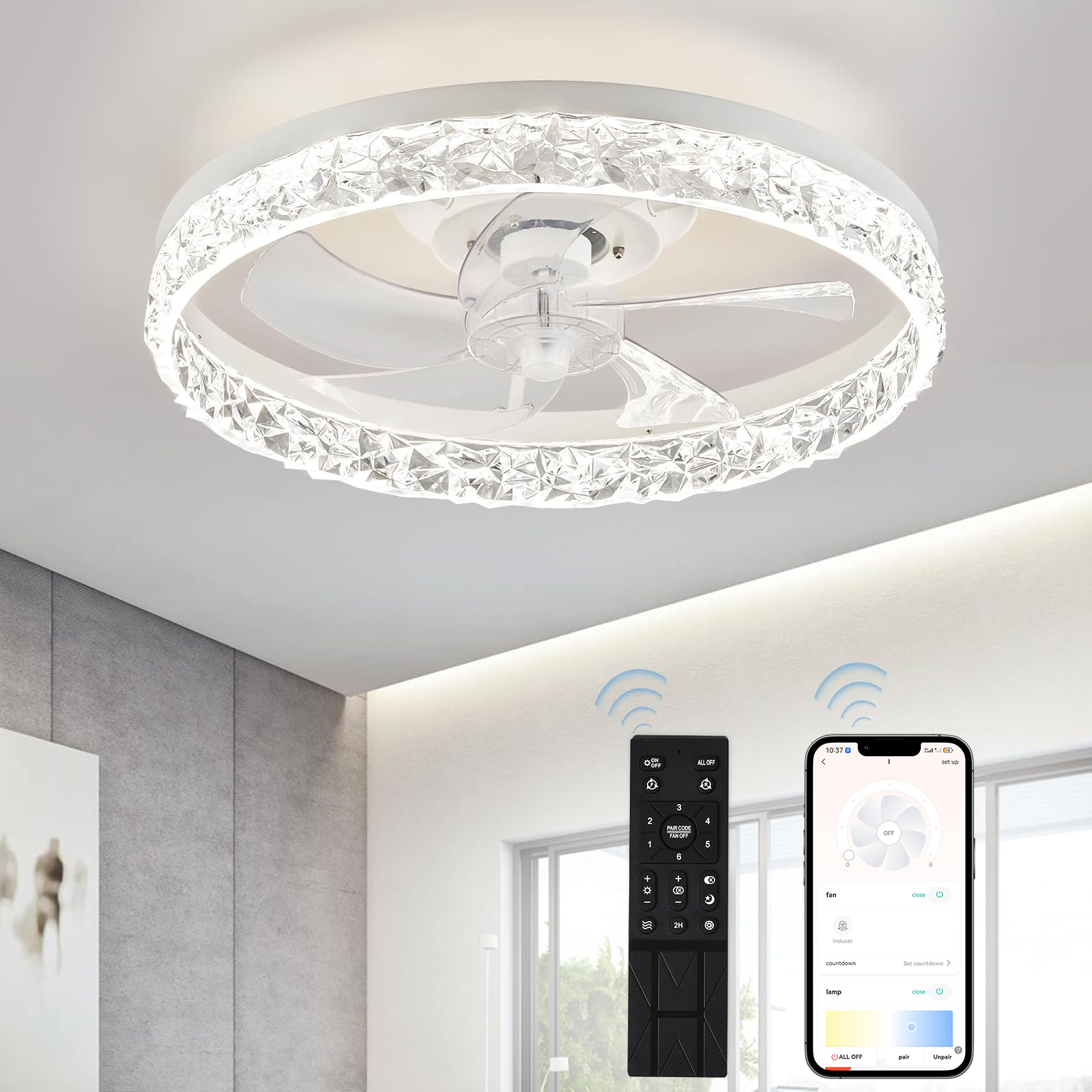 Modern LED Ceiling Fan Lmap Re - Smart Home Ventilation บทวิจารณ์และราคา