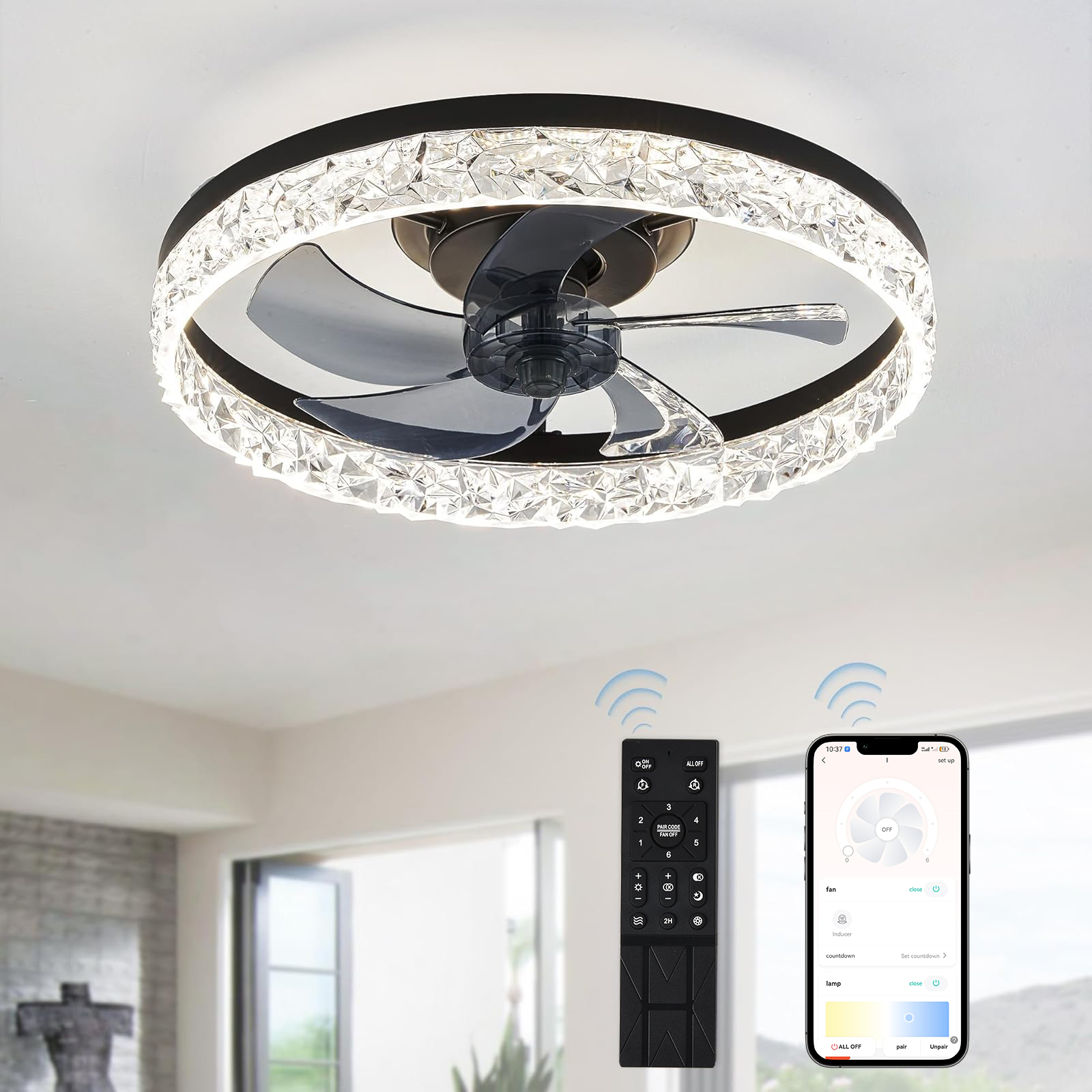 Modern LED Ceiling Fan Lmap Re - Smart Home Ventilation บทวิจารณ์และราคา