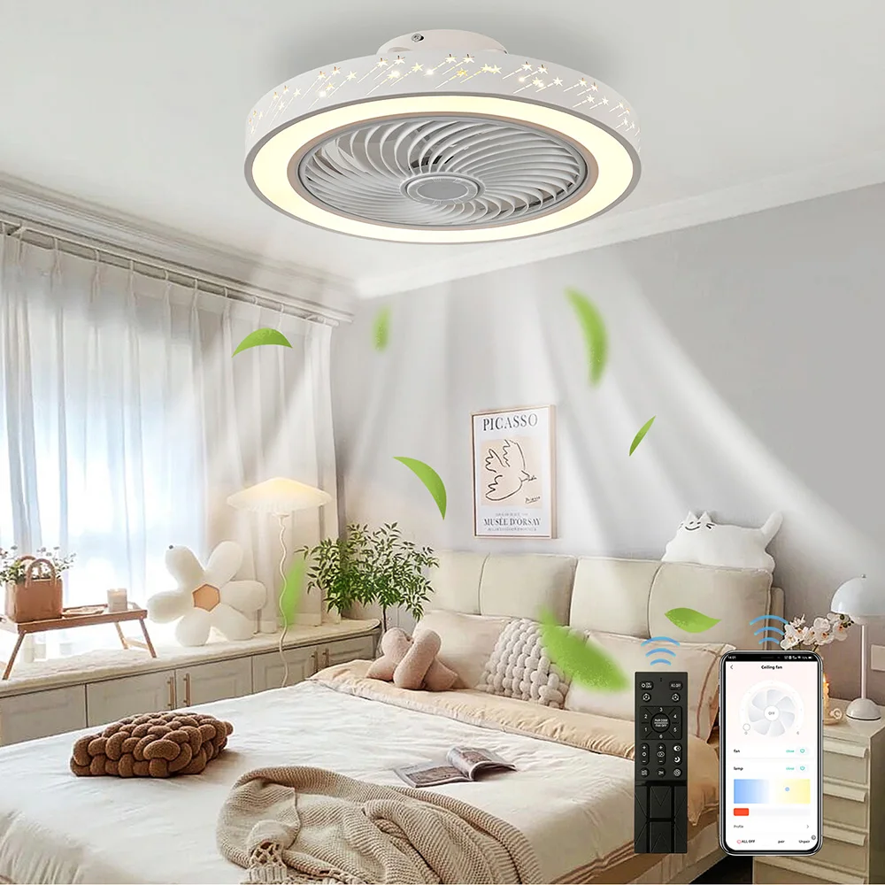 Smart App ceiling fan 46CM fan - Smart Ceiling Fan บทวิจารณ์และราคา