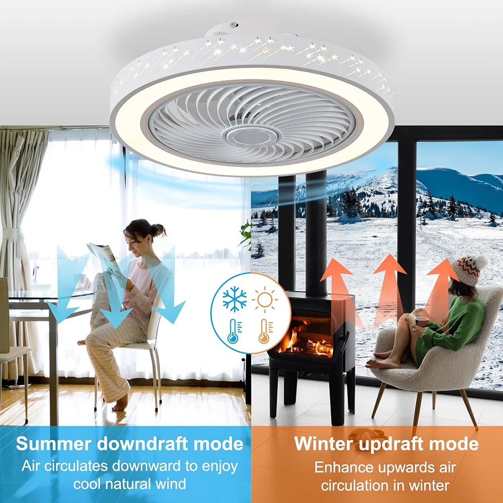 Smart App ceiling fan 46CM fan - Smart Ceiling Fan บทวิจารณ์และราคา