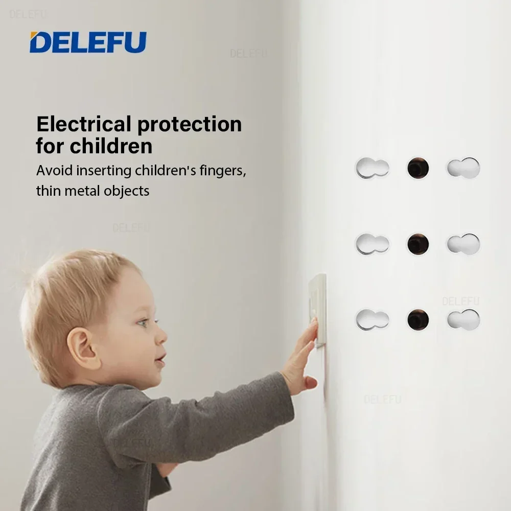 DELEFU Black Retardant PC Ital - Smart Wall Socket บทวิจารณ์และราคา