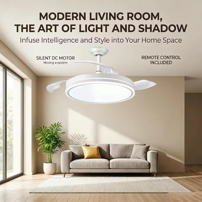 Smart Ceiling Fan with LED Lig - Smart Home Ventilation บทวิจารณ์และราคา