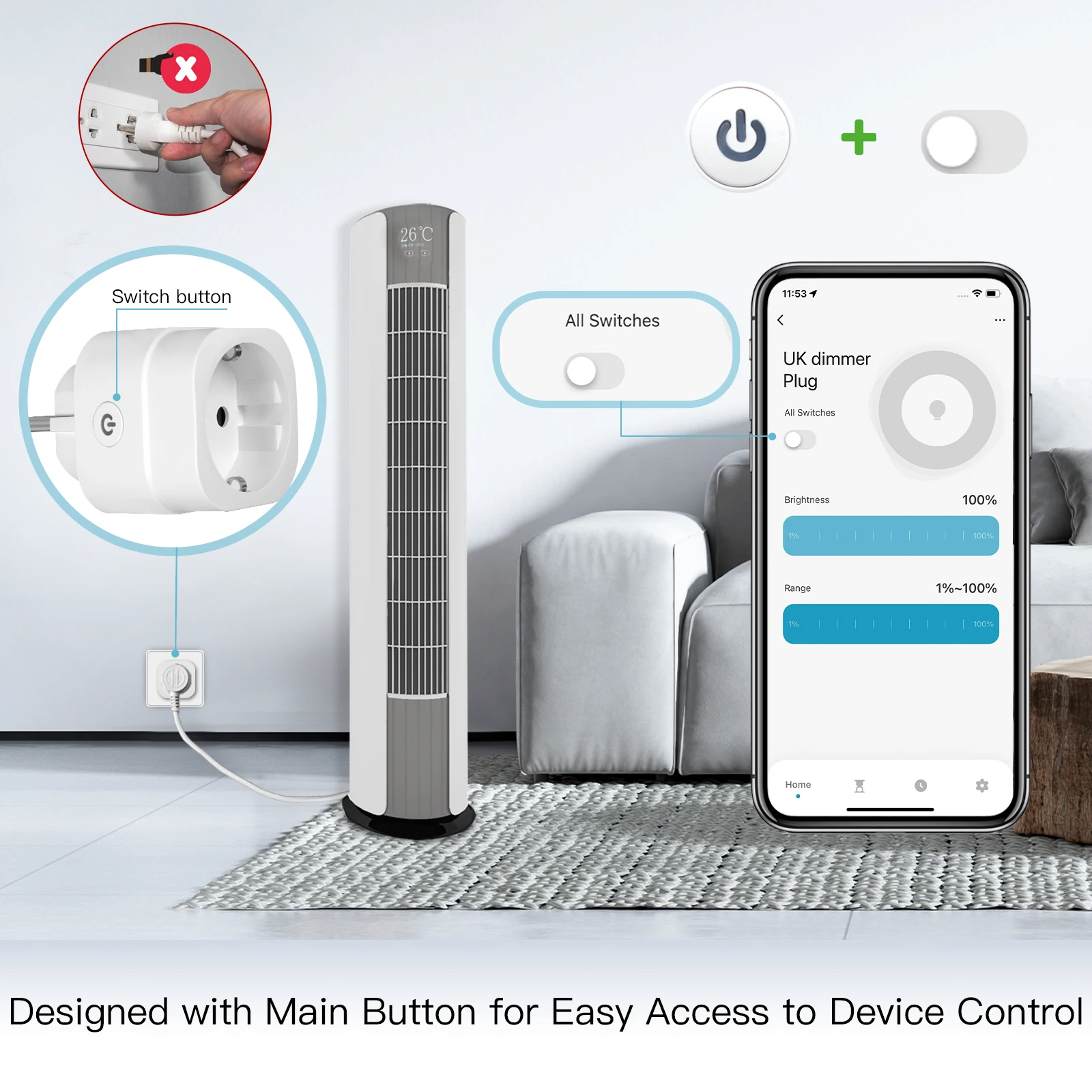 MOES Tuya WiFi Smart Plug Dimm - Smart Wall Socket บทวิจารณ์และราคา