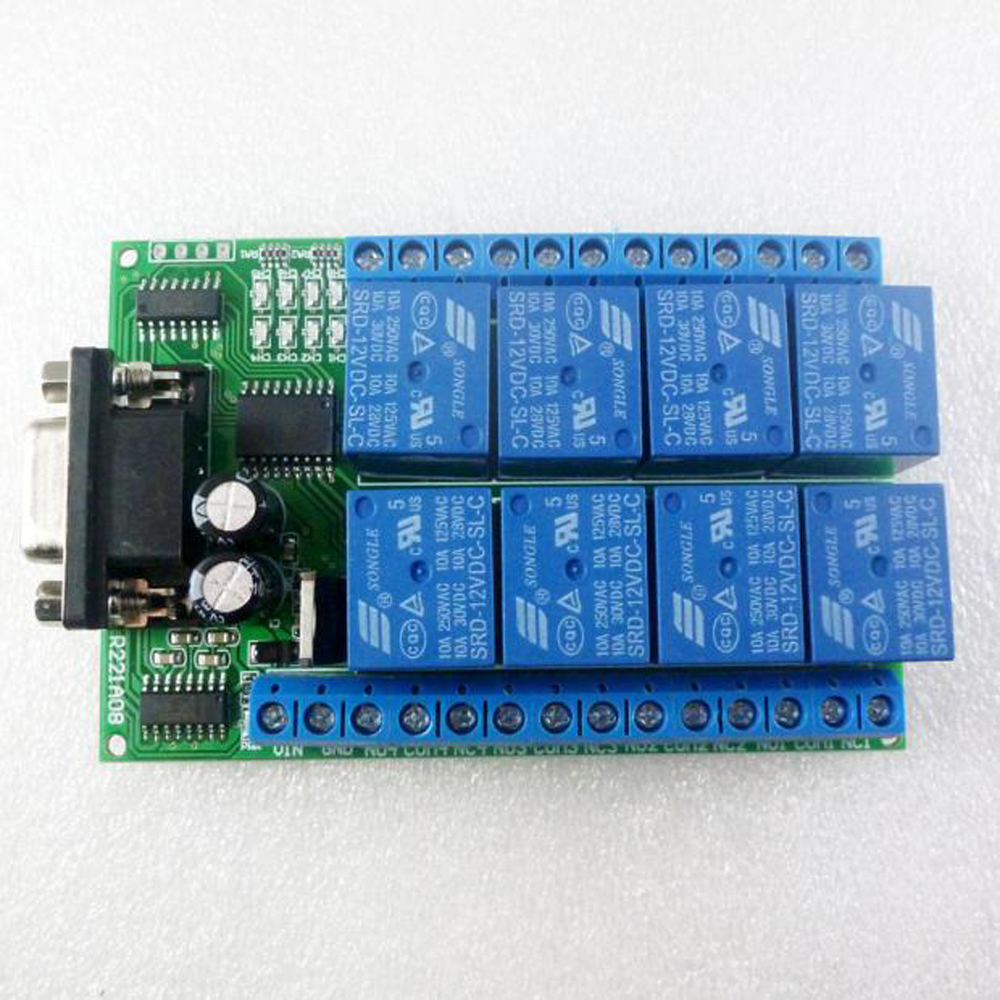 8 Channel DC 12V RS232 Relay B - Smart Home With Plc บทวิจารณ์และราคา