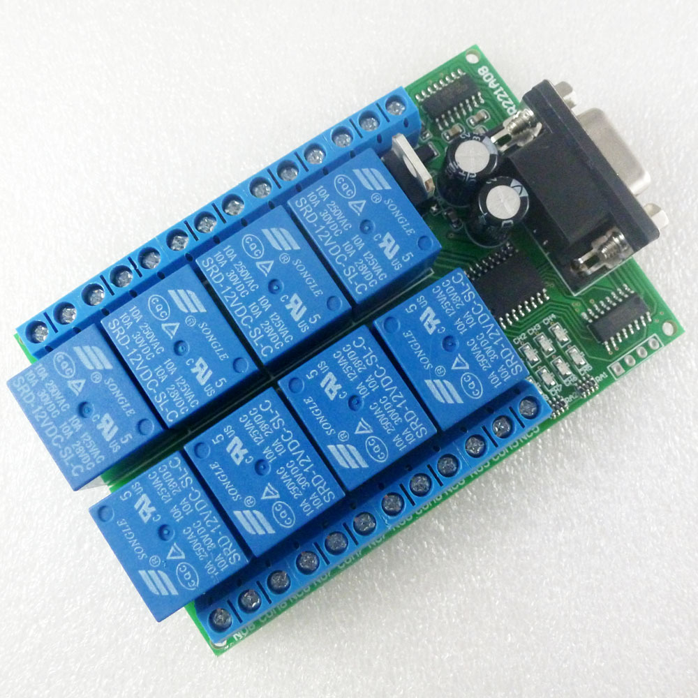 8 Channel DC 12V RS232 Relay B - Smart Home With Plc บทวิจารณ์และราคา