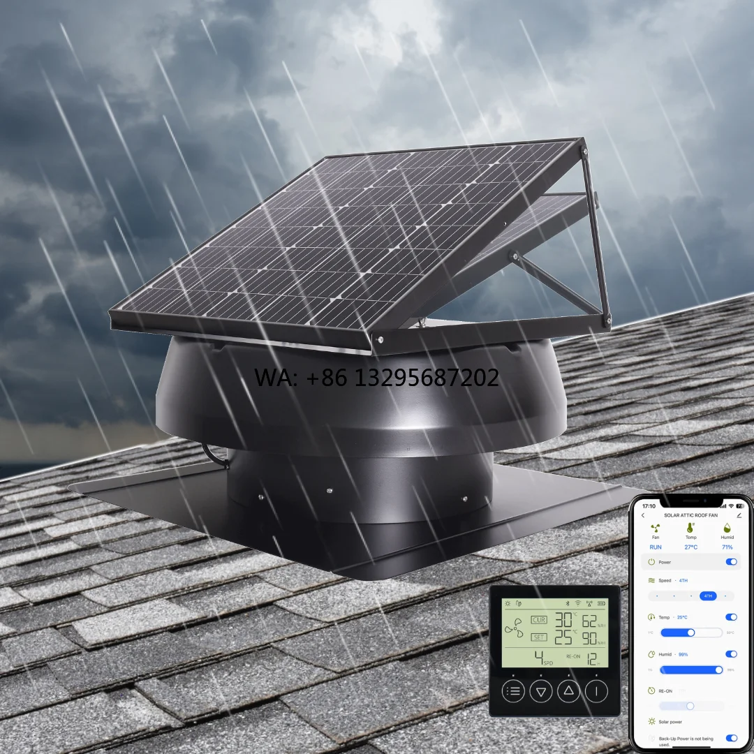 25-60W Solar Powered Attic Roo - Smart Home Ventilation บทวิจารณ์และราคา