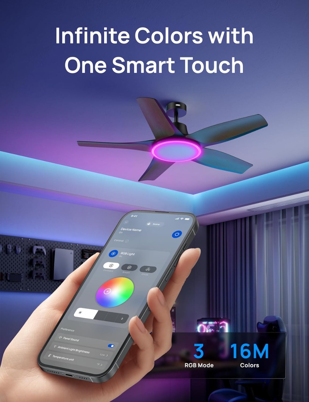 Smart Ceiling Fan with Lights, - Smart Ceiling Fan บทวิจารณ์และราคา